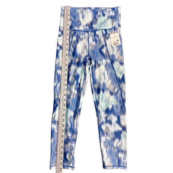 Balance Collection High Waisted Leggings Watercolor Tie Dye Blue Size Women S - Picture 9 of 16